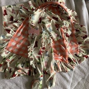 Sweethoney jingle bells Christmas blanket and onesie